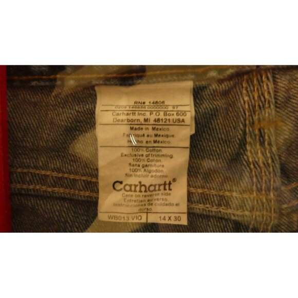 Carhartt WB013 VIO Washed Denim Dungarees Carpenter Jeans - Picture 13 of 13
